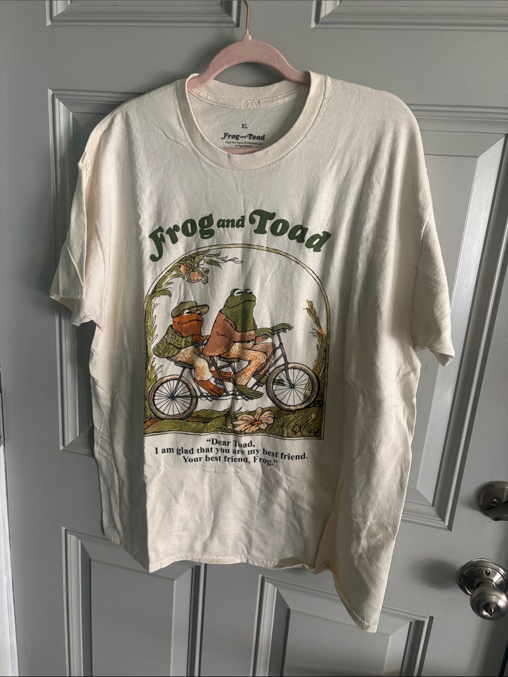 Cream Frog and Toad Graphic Short Sleeve Tee